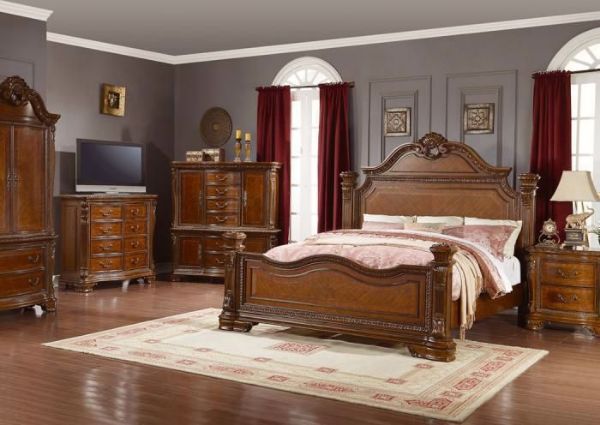Picture of Chateau Orleans Bedroom Set - Brown