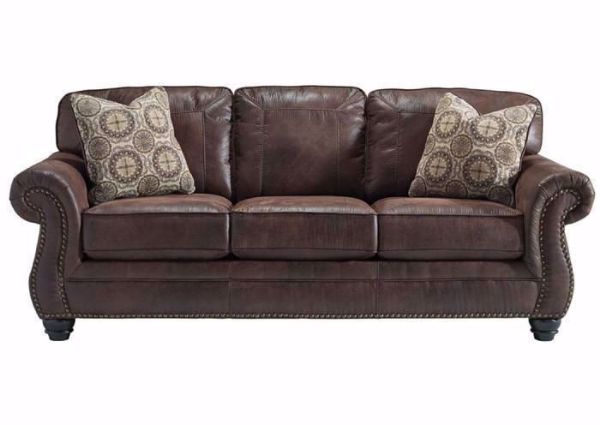 Dark Brown Breville Sleeper Sofa by Ashley Furniture with Accent Pillows | Home Furniture Plus Bedding