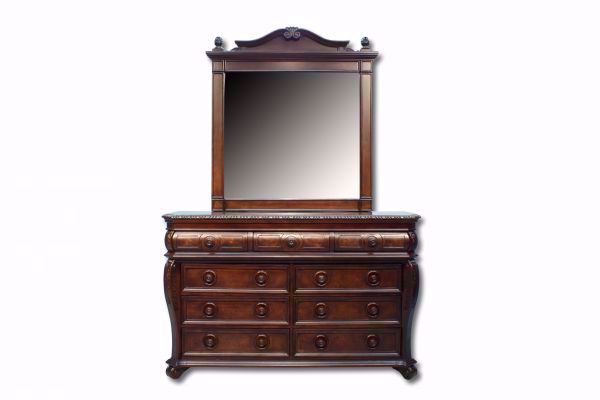Sable Brown Hillsboro Dresser with Mirror Facing Front | Home Furniture Plus Mattress