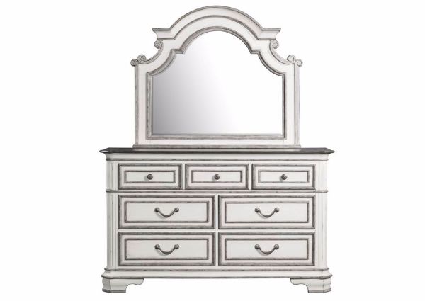 Picture of Leighton Manor Dresser with Mirror - Silver Gray