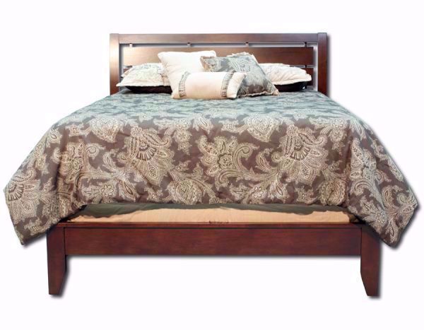 Cherry Brown Marshall Queen Bed Facing Front | Home Furniture Plus Bedding
