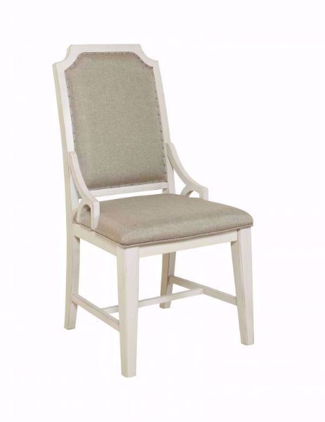White and Tan Mystic Cay Chairs at an Angle | Home Furniture Plus Mattress