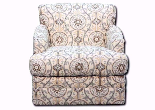 Suzanne Swivel Accent Chair With a Multi-Color Patterned Upholstery Facing Front | Home Furniture Plus Mattress