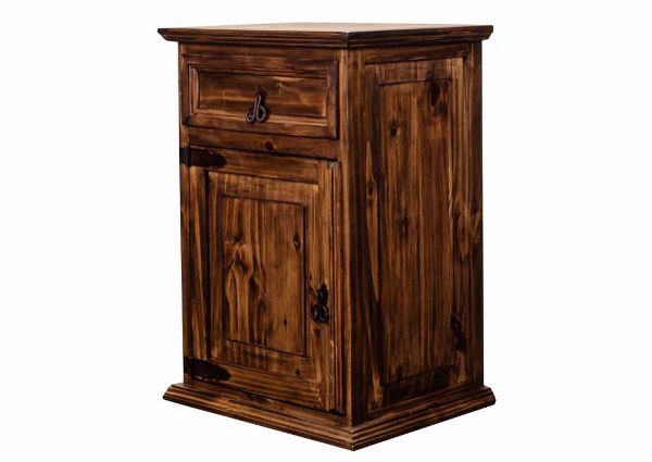 Amarillo Door Nightstand, Brown, Angle | Home Furniture Plus Mattress