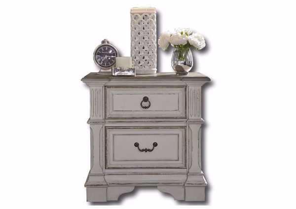 Abbey Park Nightstand, White, Front Facing | Home Furniture Plus Mattress