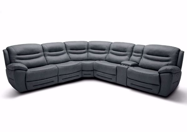 Dakota POWER Sectional Sofa with Gray Microfiber Upholstery | Home Furniture Plus Bedding