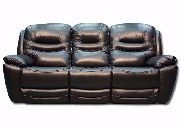 Front Facing View of the Dallas POWER Reclining Sofa - Brown  | Home Furniture Plus Bedding