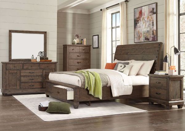 Picture of Hunter Bedroom Set by Lifestyle- Dark Brown