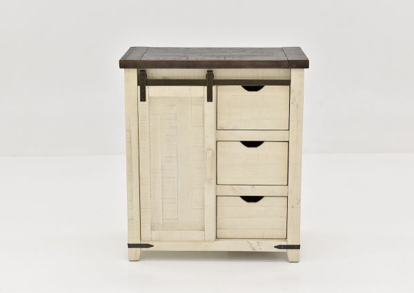 Front Facing View of the Madison Accent Cabinet in White by Jofran | Home Furniture Plus Bedding