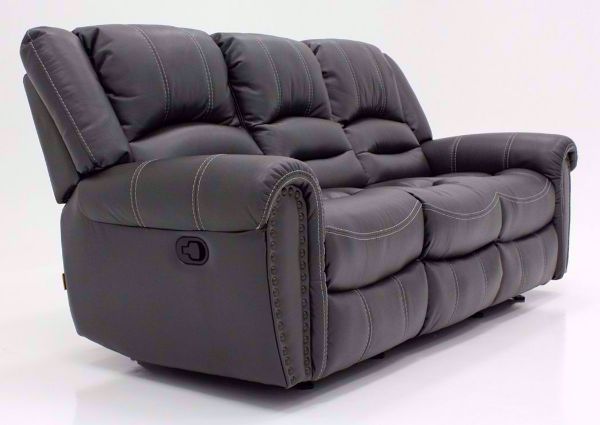 Gray Torino Reclining Sofa at an Angle | Home Furniture Plus Bedding