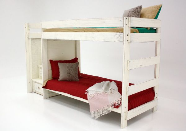 Picture of Duncan Twin over Twin Staircase Bunk Bed - White