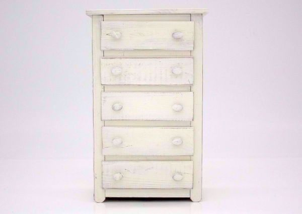 Distressed White Duncan Chest of Drawers Facing Front | Home Furniture Plus Mattress