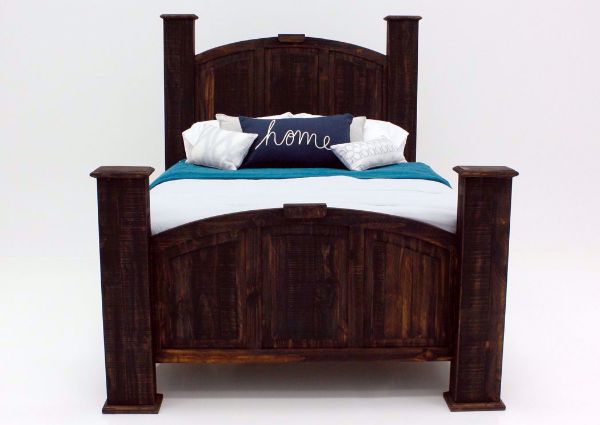 Amarillo Queen Bed with a Natural Brown Finish Facing Front | Home Furniture Plus Mattress