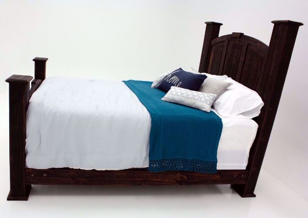 Amarillo Queen Bed with a Natural Brown Finish Showing the Side View | Home Furniture Plus Mattress