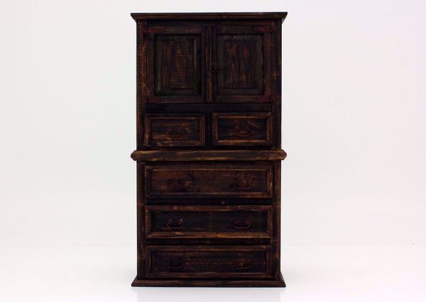 Dark Brown Amarillo Door Chest of Drawers Facing Front | Home Furniture Plus Mattress