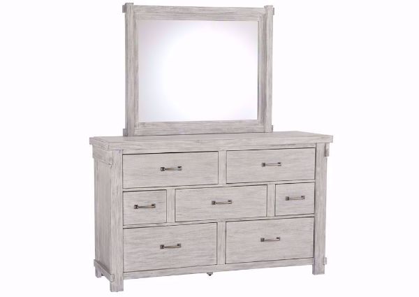 Rustic White Brashland Dresser with Mirror and 7 Drawers by Ashley Furniture | Home Furniture Plus Bedding