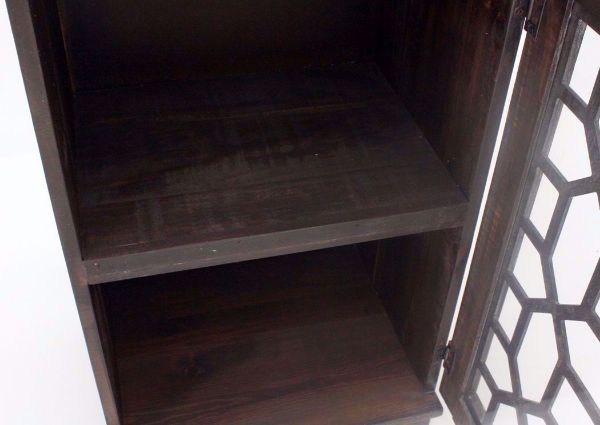 Chisum Accent Cabinet, Barnwood, Interior Detail | Home Furniture Plus Bedding