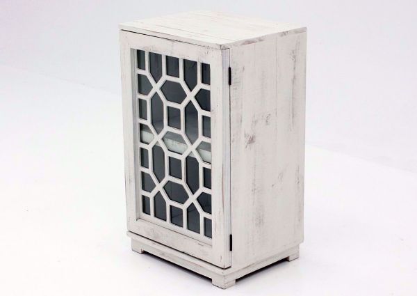 Chisum Accent Cabinet, White, Angle | Home Furniture Plus Bedding