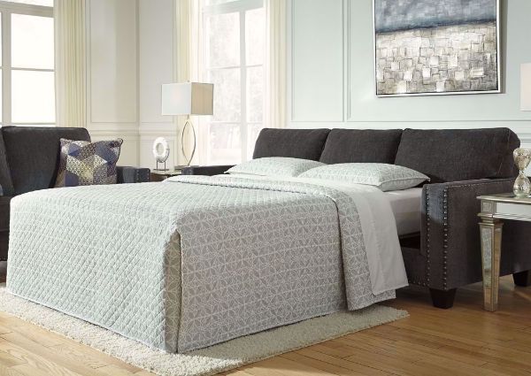 Open Sofa Bed on Gavril Sleeper Sofa by Ashley Furniture in Room Setting | Home Furniture + Mattress
