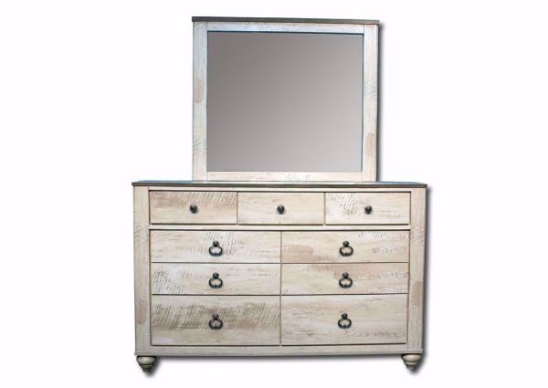 Hanna Dresser with Mirror, White, Front Facing | Home Furniture Plus Bedding