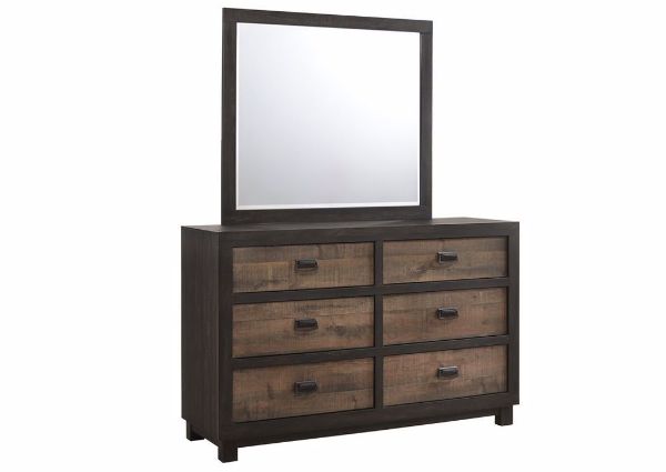 Picture of Harlington Dresser with Mirror - Two-Tone