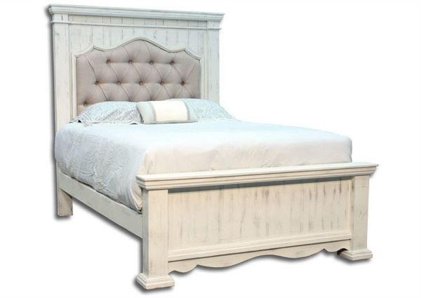Picture of Chalet Upholstered Queen Size Bed - White