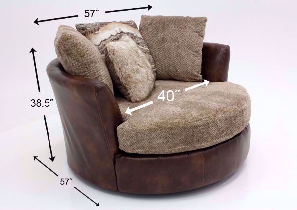 Brown Wesley Swivel Chair by Albany Dimensions | Home Furniture Plus Bedding