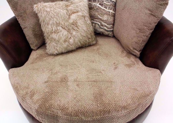 Brown Wesley Swivel Chair by Albany Overhead View | Home Furniture Plus Bedding