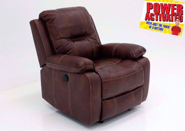 Brown Emerson POWER Glider Recliner at an Angle | Home Furniture Plus Mattress