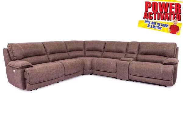 Picture of Hogan POWER Reclining Sectional Sofa - Brown
