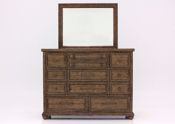 Harvest Home Dresser with Mirror, Brown, Front Facing | Home Furniture Plus Mattress