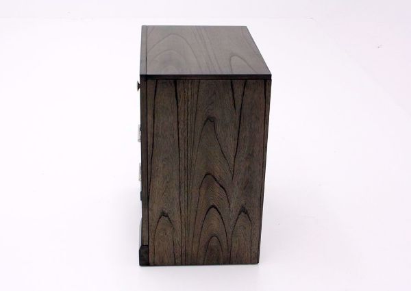 Dark Brown Jaymes Nightstand Showing the Side View | Home Furniture Plus Mattress