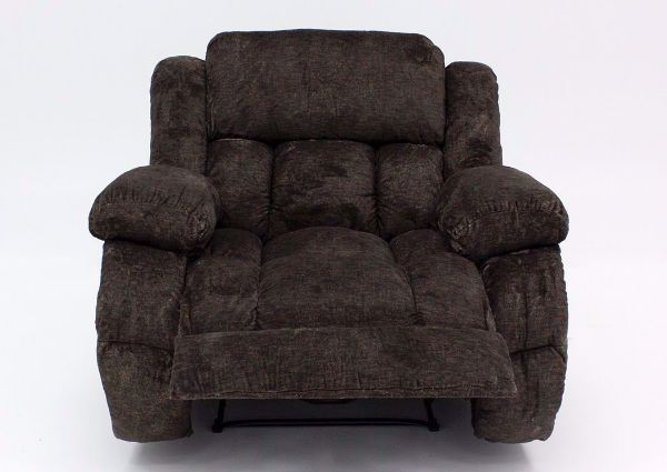 Lawrence Power Activated Recliner, Brown, Front Facing, Reclined | Home Furniture Plus Bedding