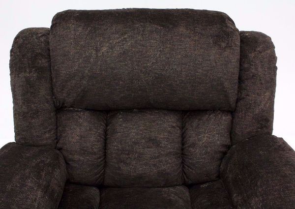 Lawrence Power Activated Recliner, Brown, Back Detail | Home Furniture Plus Bedding