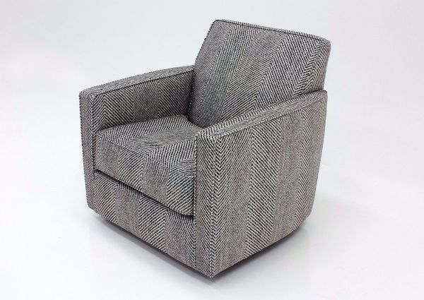 Stonewash Swivel Chair, Gray, Angle | Home Furniture Plus Bedding