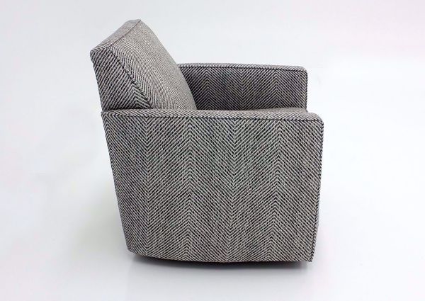 Stonewash Swivel Chair, Gray, Side View | Home Furniture Plus Bedding