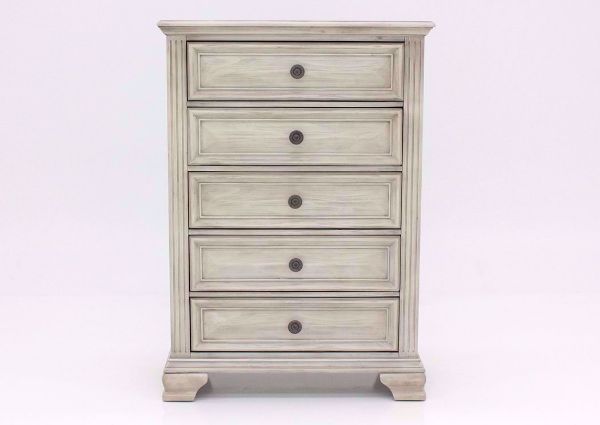 Distressed White Passages Chest of Drawers Facing Front | Home Furniture Plus Bedding