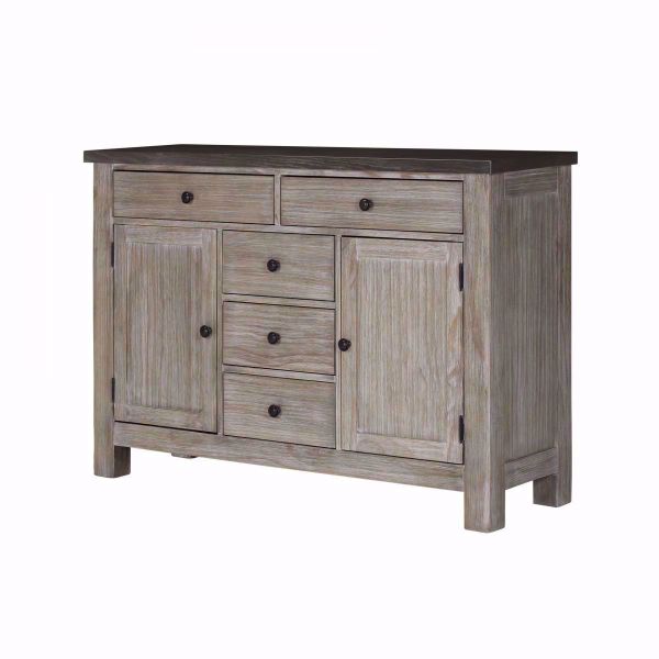 Rustic Brown Jefferson Buffet at an Angle | Home Furniture Plus Bedding