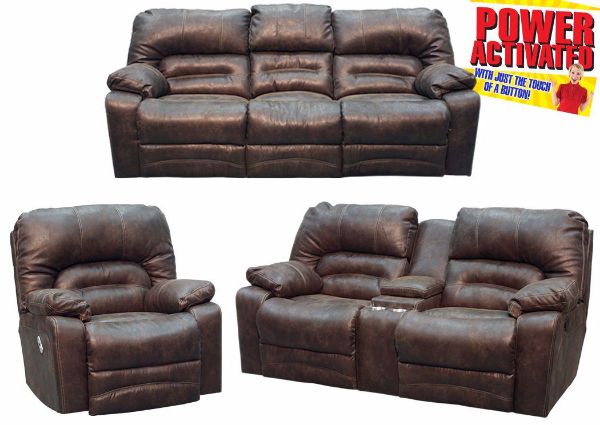 Picture of Legacy POWER Reclining Sofa Set - Chocolate