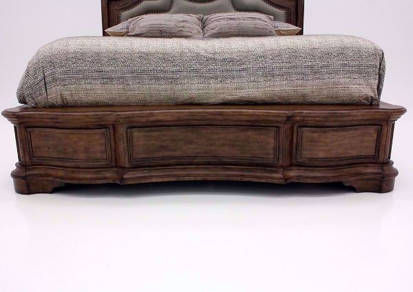 Light Brown Tulsa King Size Bed Showing the Footboard Facing Front | Home Furniture Plus Mattress