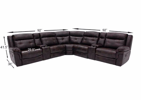 Picture of Detroit Reclining Sectional Sofa – Brown