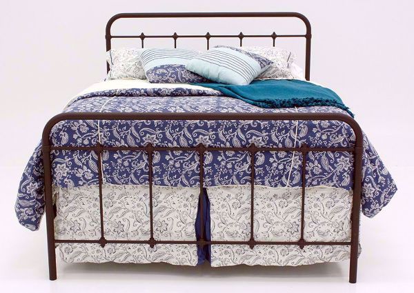 Brown Jourdan Creek Full Iron Bed Facing Front | Home Furniture Plus Bedding