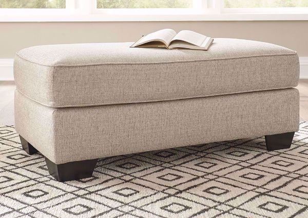 Off White Marciana Ottoman by Ashley Furniture in a Room Setting | Home Furniture Plus Bedding
