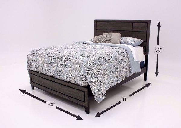 Distressed Gray Ackerson Bedroom Set Showing the Queen Bed Dimensions | Home Furniture Plus Mattress