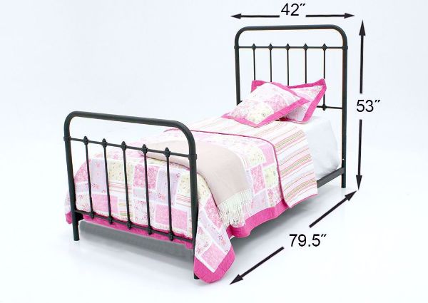 Brown Jourdan Creek Queen Iron Bed Dimensions | Home Furniture Plus Bedding