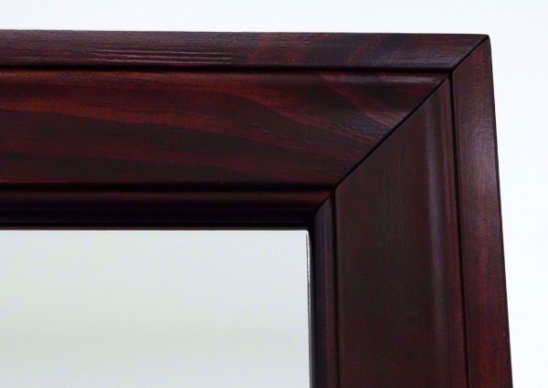Brown Louis Philippe Dresser with Mirror Showing the Mirror Frame Detail | Home Furniture Plus Bedding