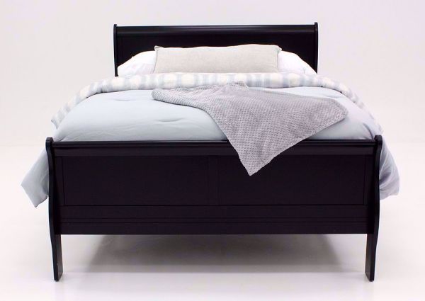 Black Louis Philippe Full Bed Facing Front | Home Furniture Plus Bedding