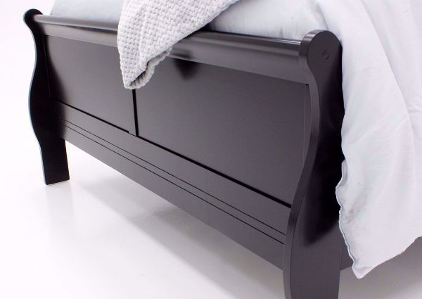 Louis Philippe King Bed, Black, Footboard | Home Furniture Plus Bedding