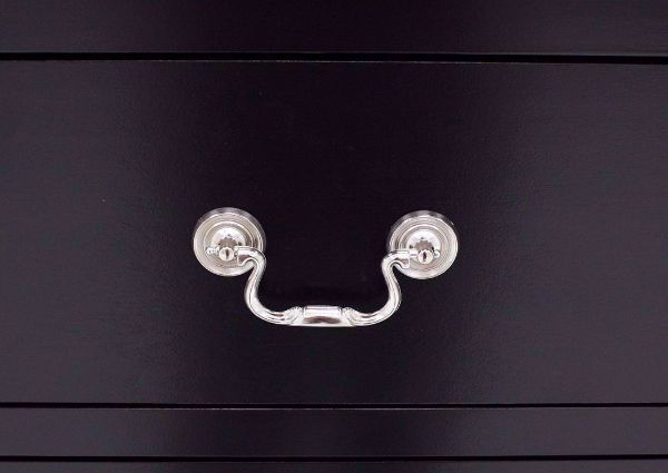 Black Louis Philippe Chest of Drawers Showing the Metal Drawer Pull | Home Furniture Plus Bedding