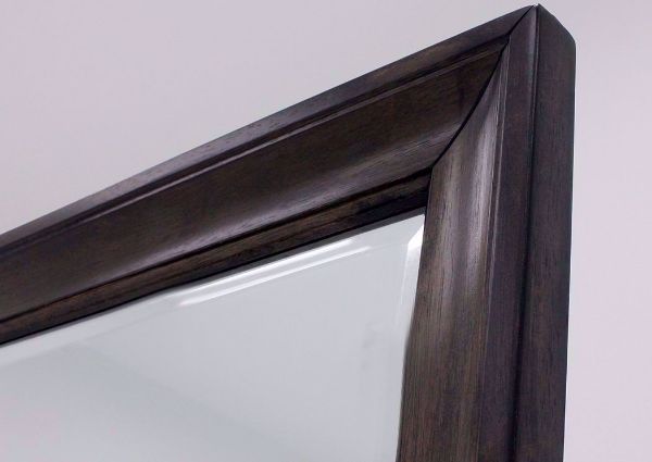 Dark Brown Jaymes Dresser with Mirror Showing the Mirror Frame | Home Furniture Plus Mattress